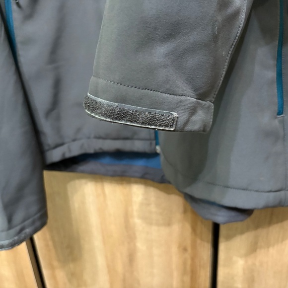 The North Face Jacket Mens Large Gray Apex Windwall Softshell Coat Fleece Lined - Picture 15 of 16
